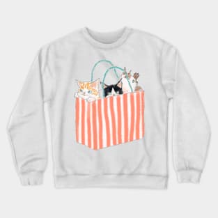 Peeping Cat Crewneck Sweatshirt